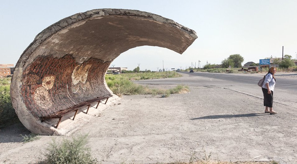 Советская автобусная остановка — Армения, г. Эчмиадзин